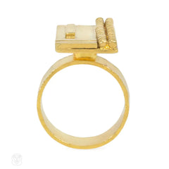 Jean Despres Modernist gold ring