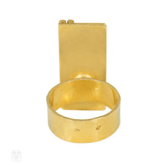 Jean Despres Modernist gold ring