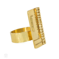 Jean Despres Modernist gold ring