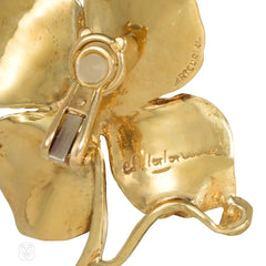 Lalanne, Paris gold flower earrings