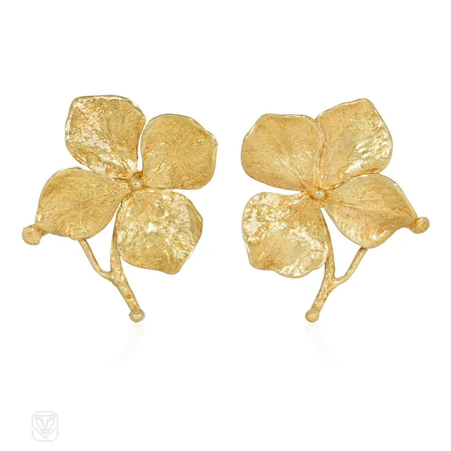Lalanne Paris Gold Flower Earrings