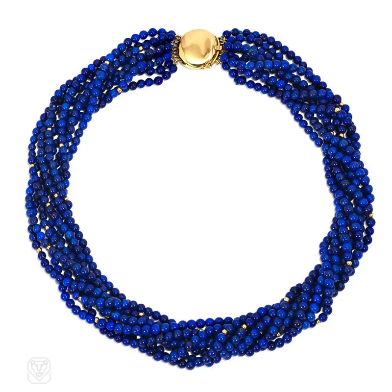 Lapis And Gold Beaded Necklace Angela Cummings For Tiffany & Co.