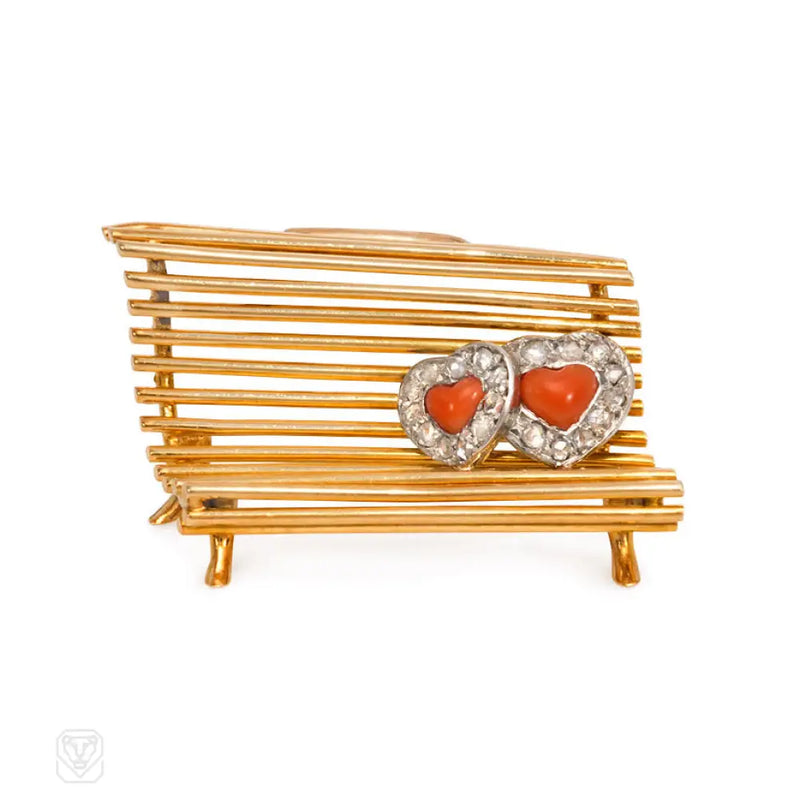 Lovers On Bench Brooch. Cartier Paris