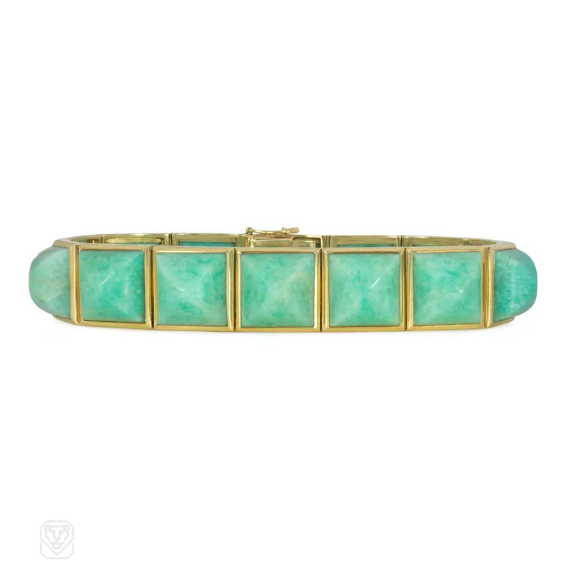 Lucien Péry gold and amazonite bracelet