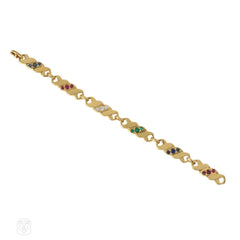 Maison Gerard, Paris multigem twisted link bracelet