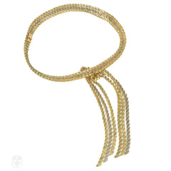 Maison Gerard, Paris two-color knotted rope necklace
