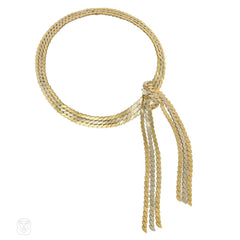 Maison Gerard, Paris two-color knotted rope necklace