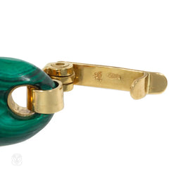 Malachite and gold Nautical bracelet