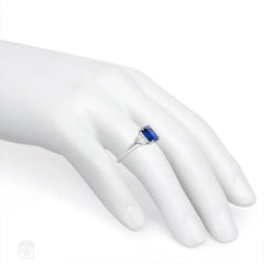 Marcus Art Deco Burmese sapphire and diamond ring