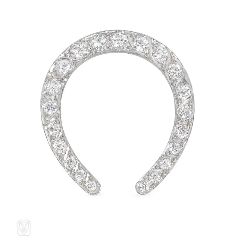 Marcus & Co. Edwardian Diamond Horseshoe Brooch