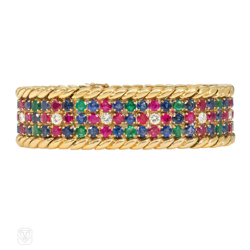 Mauboussin France plaid multigem bracelet