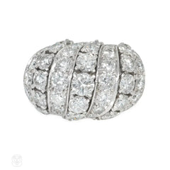 Mauboussin Mid-Century diamond bombé cocktail ring