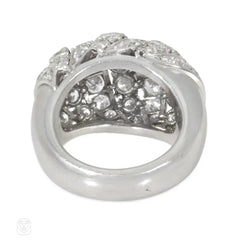 Mauboussin Mid-Century diamond bombé cocktail ring
