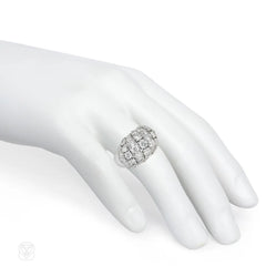 Mauboussin Mid-Century diamond bombé cocktail ring