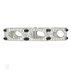 Mauboussin, Paris enamel and diamond bracelet