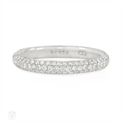 Micro-pavé diamond wedding band.