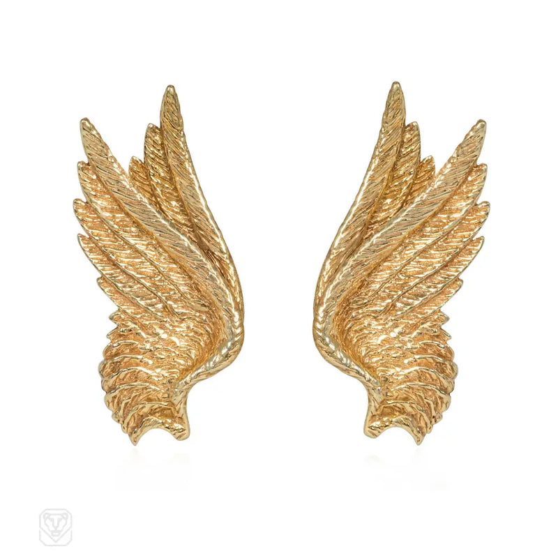 Mid-Century angel wing earrings