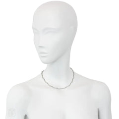 Mid-century diamond and platinum swag necklace