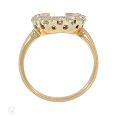 Mid-Century diamond horseshoe ring