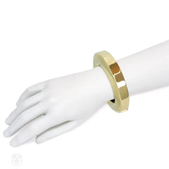 Modernist gold elliptical bracelet, Tännler
