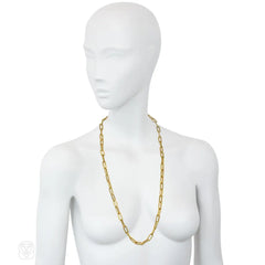 Moroccan gold paper-clip, link chain