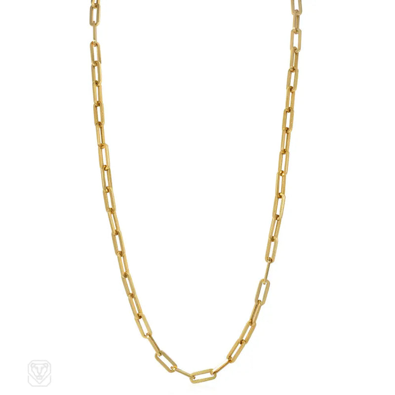 Moroccan gold paper-clip link chain