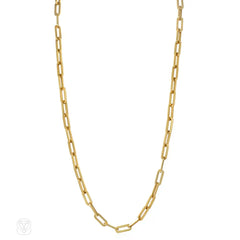 Moroccan gold paper-clip, link chain