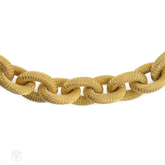 Nautical link gold necklace, Italy