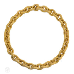 Nautical link gold necklace, Italy