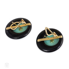 Onyx and turquoise earrings