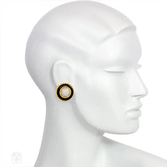 Onyx, gold and diamond earrings, Van Cleef & Arpels