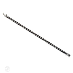 Oscar Heyman Art Deco onyx and platinum line bracelet