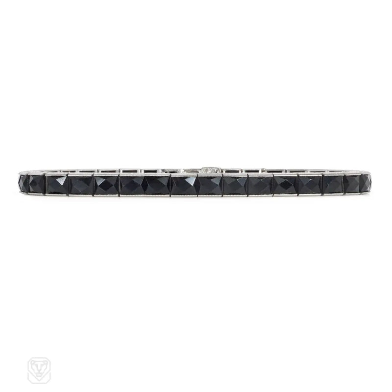 OHB Art Deco onyx line bracelet