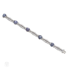 Oscar Heyman Art Deco star sapphire and diamond bracelet