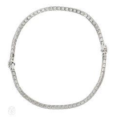 Pair of 1950s diamond bracelets convertible to a necklace