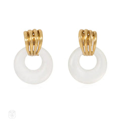 Pair of Van Cleef & Arpels interchangeable hoop earrings
