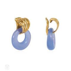 Pair of Van Cleef & Arpels interchangeable hoop earrings