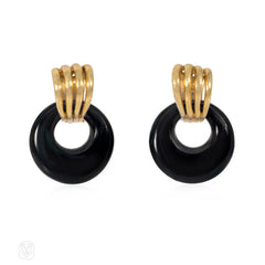 Pair of Van Cleef & Arpels interchangeable hoop earrings