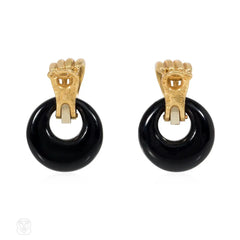 Pair of Van Cleef & Arpels interchangeable hoop earrings