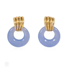 Pair of Van Cleef & Arpels interchangeable hoop earrings