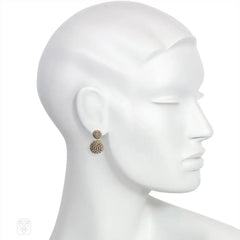 Palladium-plated bead earrings