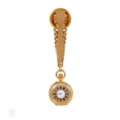 Paul Robin French opal and diamond pendant watch