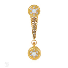 Paul Robin French opal and diamond pendant watch