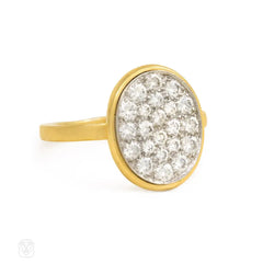 Pavé diamond ring. Dinh Van, Cartier
