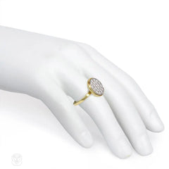 Pavé diamond ring. Dinh Van, Cartier