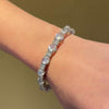French Retro moonstone and diamond bracelet