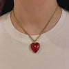 Antique enamel and diamond pendant