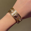 Antique French diamond and gold star bracelet