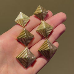 Tiffany & Co. pyramid pendant earrings