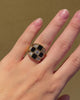 Van Cleef & Aprels onyx and diamond checkerboard ring